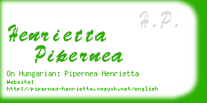 henrietta pipernea business card